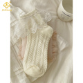 나비 나비 로리타 미드 튜브 양말 ins 흰색 hollow out