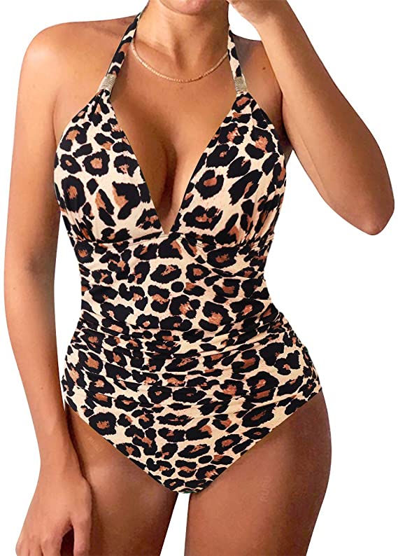 Women Deep V Neck Swimsuit