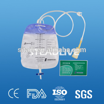 medical hospital use urine bag/1000ml for incontinence disposable urine bag