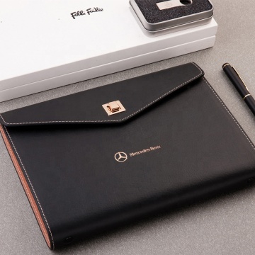 Luxury A5 Diary Notebook Gift Set with Spine Hasp Tri-Fold Wallet