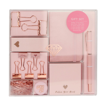 School journal notebook and pen gift stationery set
