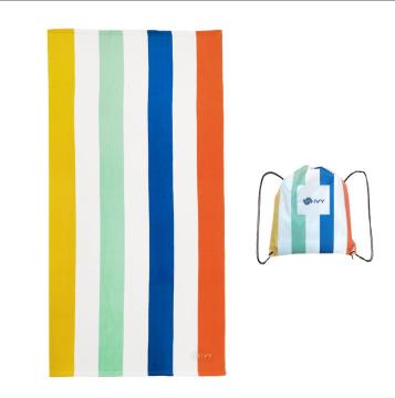 sand free Custom Lightweight Logo Design Sublimated Digital Printed MicroFibre beach towel
