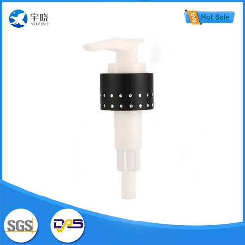 مضخة لوشن ذات غطاء أرجواني بمقبض أخضر للجسم الأبيض