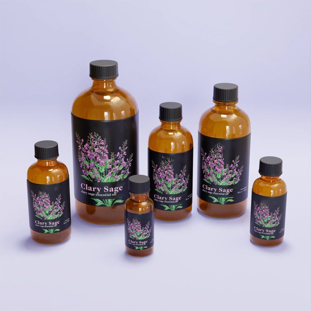 Private Label Pure Organic Distilled Clary Sage Oil