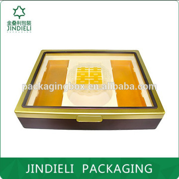 beauty wood gift packaging box with pvc window