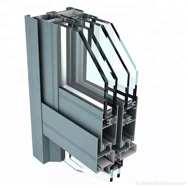 Profil du mur de rideau d'extrusion en aluminium thermique