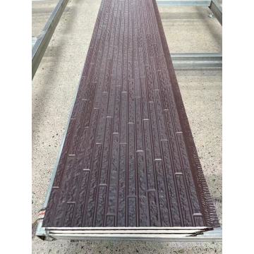 Reddish-Brown Metal Carved Plate With Water Patterns Covering Brick Patterns