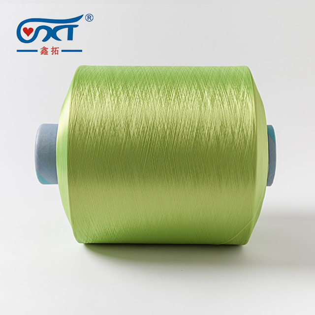 Green High Quality Polyester Yarn DTY 150D/288F Dope Dyed Bright Yarn