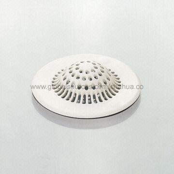 Plastic sink strainer, made of TPR, preventing drain clogging from granules