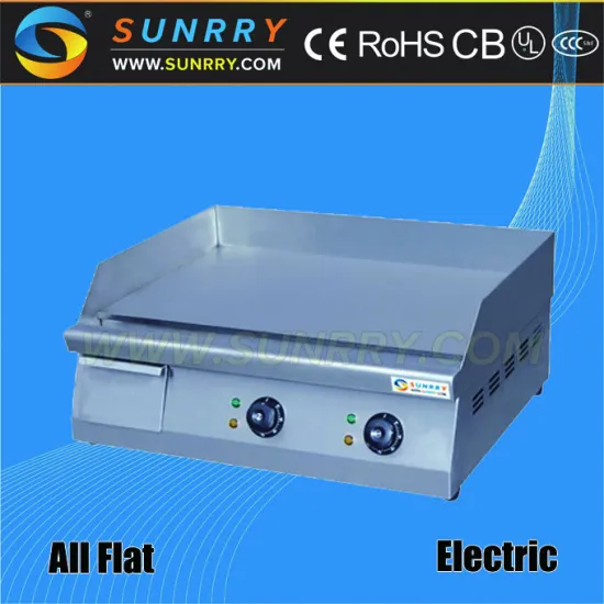 Professional kitchen equipment stainless steel instruction non-stick electric flat bbq grill electric price