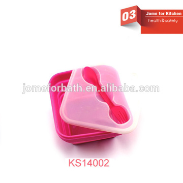 Foldable Silicone Salad Box Lunch Box