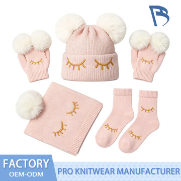 Pletená sada Baby Pink Sleepy Face