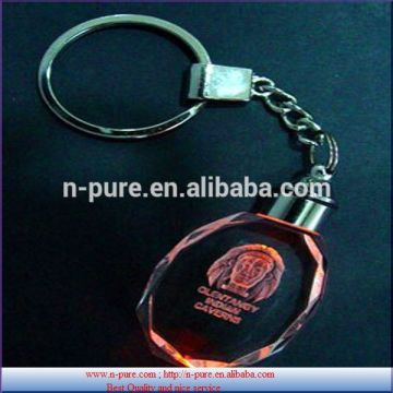 wholesale crystal keychains with engraved logo 3d laser crystal keychain