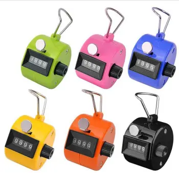 Colored Plastic 4-Digit Counter Hand Finger Display Manual Clicker