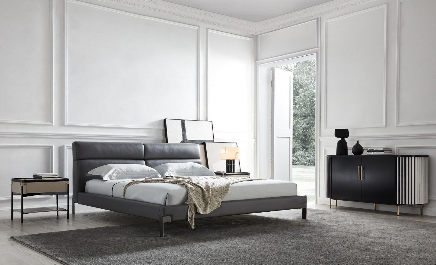 Luxury Upholstered Leather Bed