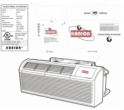 7000BTU Kanion PTAC Cooling and Heating Units - Window Air Conditioners