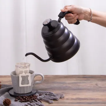 Tropical Thermometer Stainless Steel Fine Mouth Hand Flusher Coffee Pot