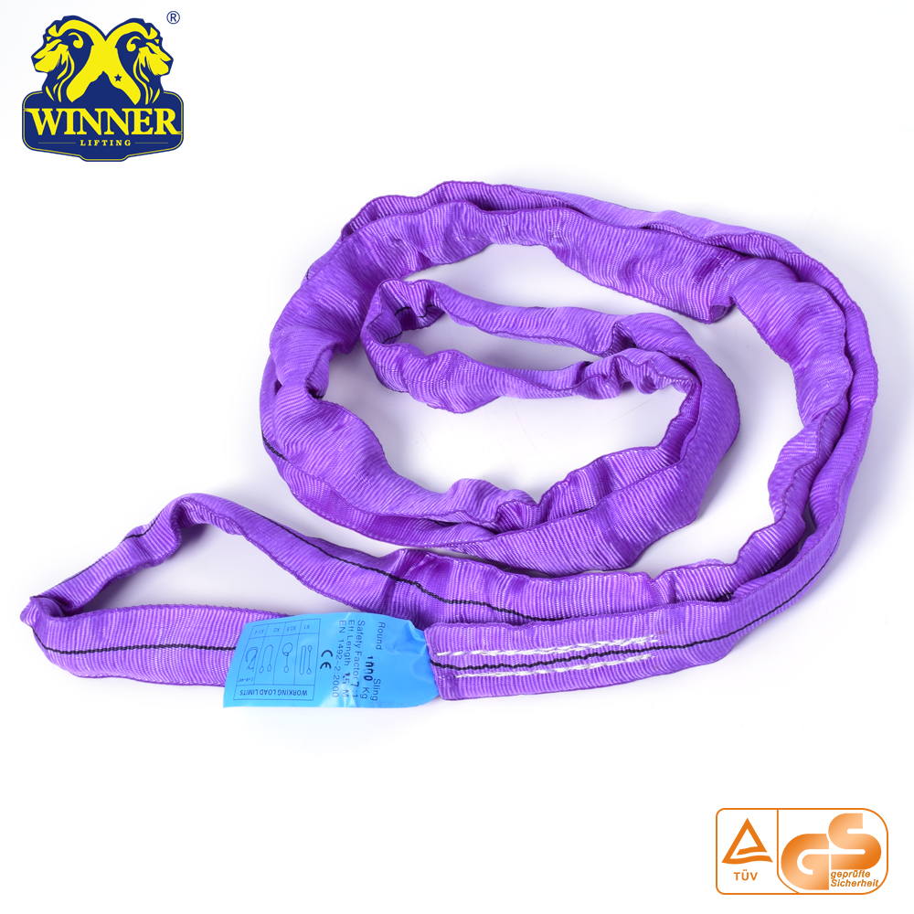 1T To 12T Round Sling Color Code Nylon Webbing Sling China Manufacturer