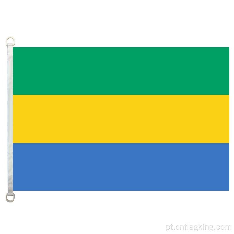 Bandeira nacional do Gabão 90 * 150cm 100% polyster