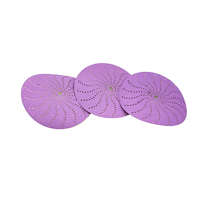 Multi-Hole Purple Automotive Vacuum Sanding Paper Disc