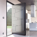 Black Mirror Design Stainless Steel Pivot Door Entry