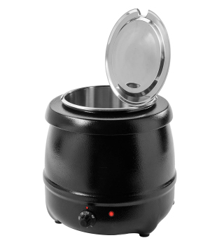 10L Capacity Commercial Electric Soup Kettle with Hinged Lid