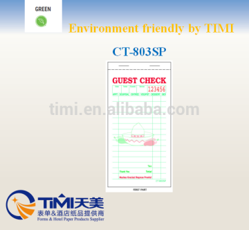 CT-803SP carbonless paper docket book