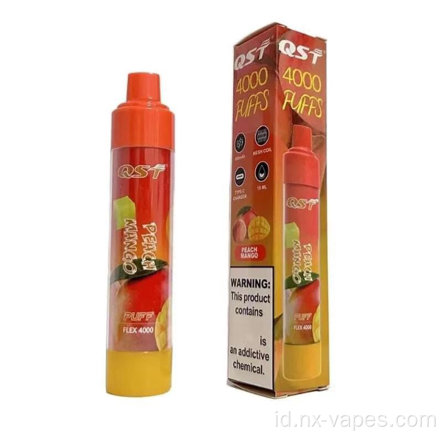 Qst qst 4000 puff berkualitas tinggi vape sekali pakai