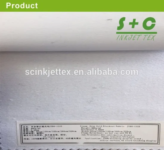 300gsm fireproofing Full shelter stretch printing knitted blockout fabric