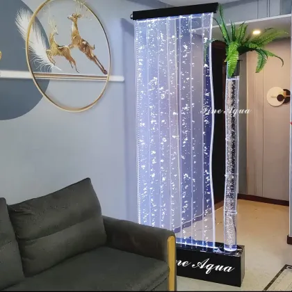 Modern S Shape Acrylic Water Bubble LED Lighting Furniture Movable Panel