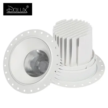 DGLUX Anti Glare White COB LED Down Lamp - 10w to 40w, Ideal for Home Office Ceiling Lighting
