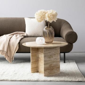 Simple Design Round Stone Table Sofa Side Table