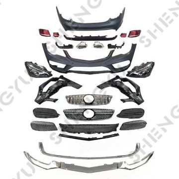 Bahagian Auto Terkini untuk Benz E Coupe W207 2014-2017: Bumper depan dan belakang, gril, lampu depan