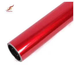red vinyl car wrap roll chrome glossy vehicle