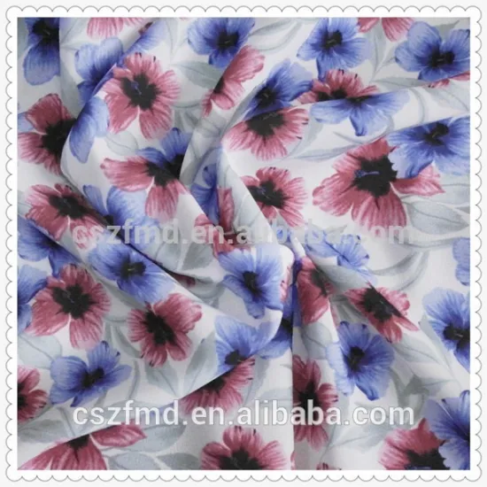 100% Polyester Printed Floral Pattern Fabric