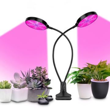 Logo Printed Metal Two-Head Strip USB Rechargeable LED Grow Light with 5 Dimmable Timers and Full Spectrum for Indoor Plant Growth