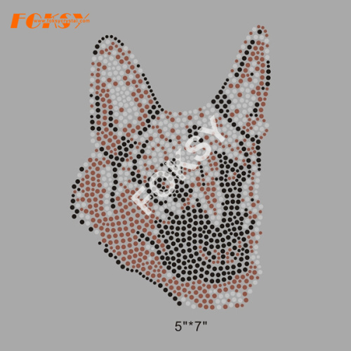 Funny Puppy Dog Animals Hot Fix Rhinestone Motif