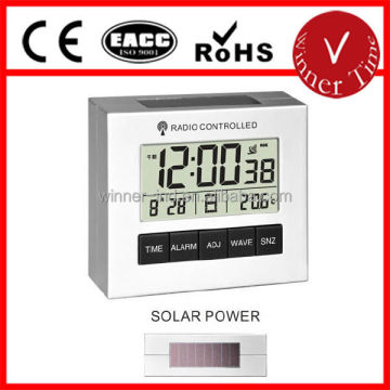 LCD Solar-Powered Digital Radio Controlled Alarm Clock