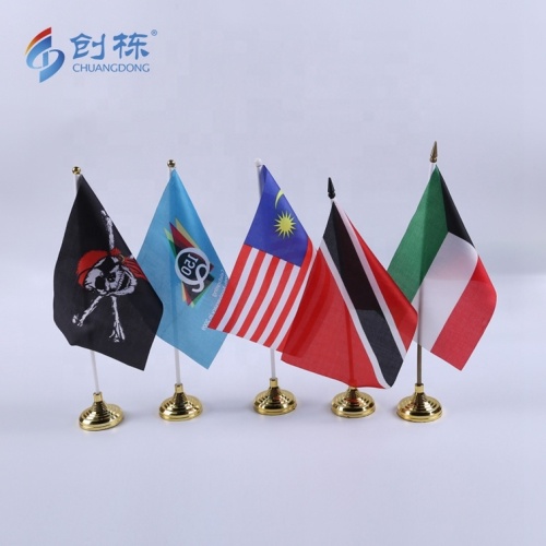 Hochwertige All Country Polyester Schreibtischflagge