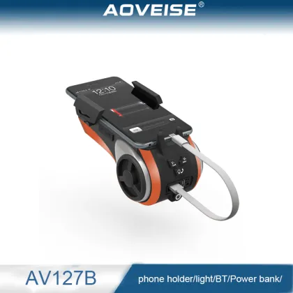outdoor cycling accessories bike accessory mobile phone holder with 4400 mAh power bank AV127B[AOVEISE]