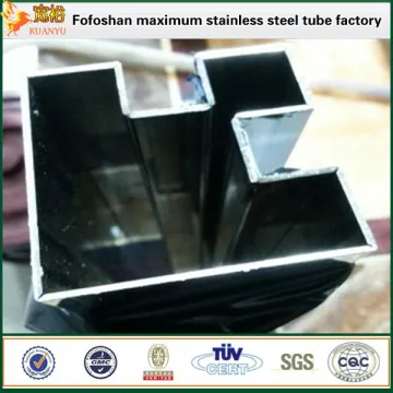 316l special shaped inox square double slot 90deg tubes manufcturer