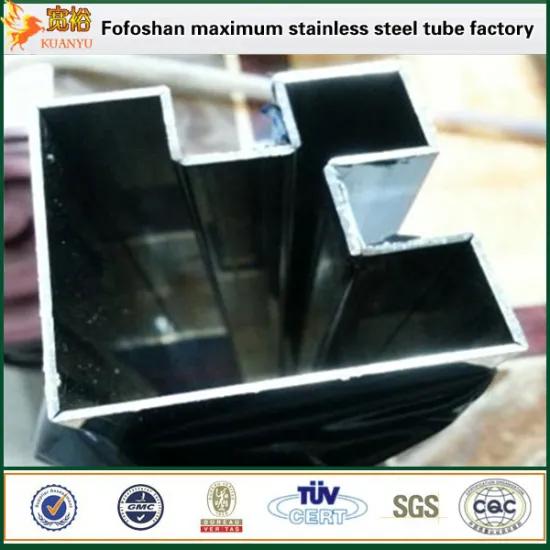 316l special shaped inox square double slot 90deg tubes manufcturer