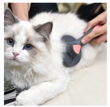 Pet Comb with self clean button with masaging