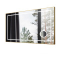 Hotel sandblasting led wall vertical mount mirrors frameless bath round mirror oval square for bath room
