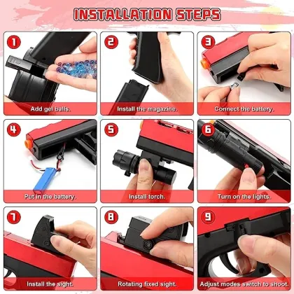 Best Selling Electric Toy Gun: The G Lock Shooting Game Gel Splat Blaster - 7-8mm Splatter Gun