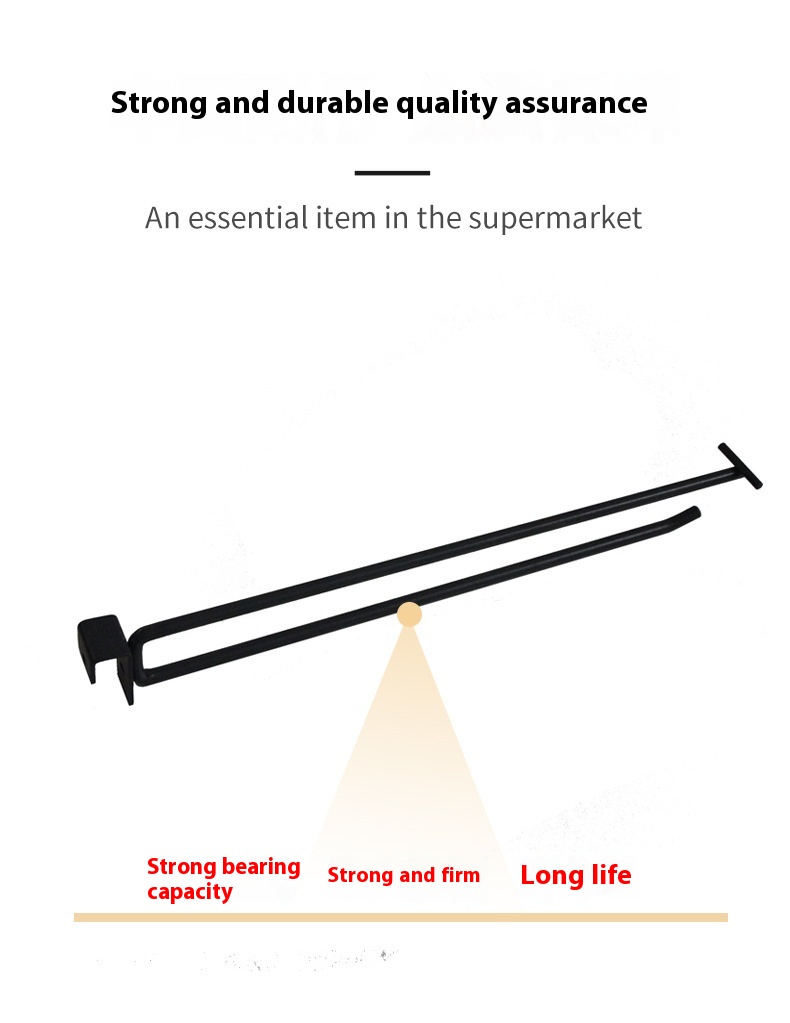 Factory New Double Line Card Square Tube Display Shelf for Snacks Convenient Thin Thick Metal Hook Accessory Made Steel for
