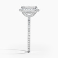5 CARAT Emererd Diam Diamond Halo လက်စွပ်
