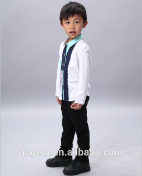 Color matching Chinese kids dress shirt new products