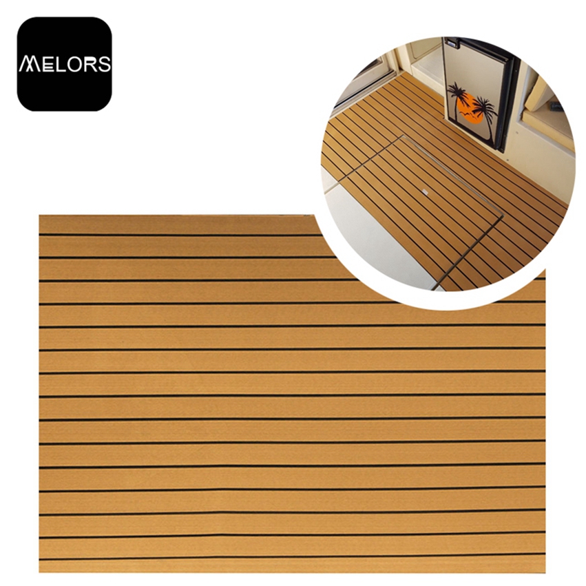 เรือเดินทะเลไฟเบอร์กลาส Decking EVA Faux Teak Sheet