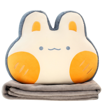 Cartoon Throwing Pillow Blanket 2-in-1 Office Nap Pillow Comforter